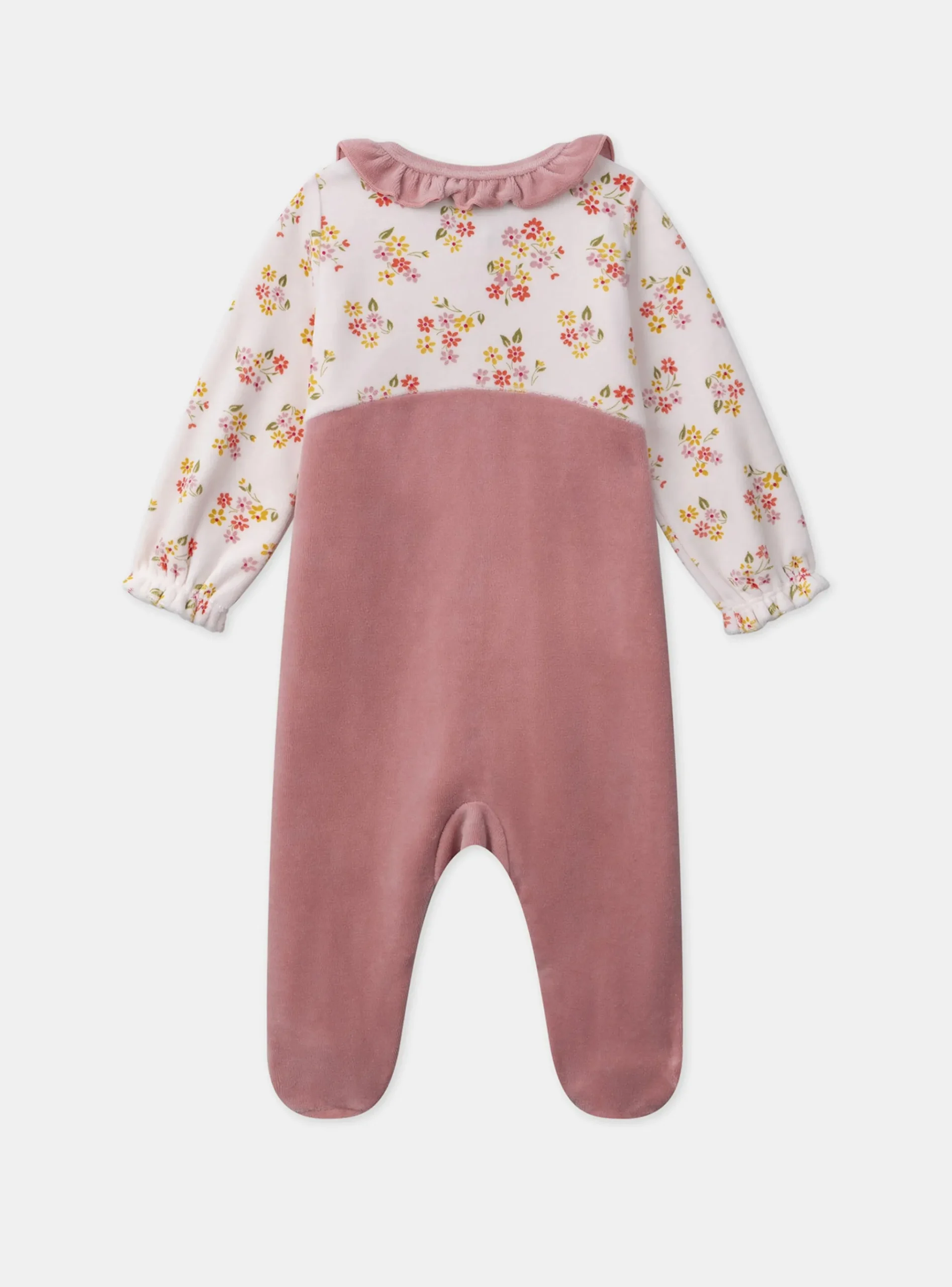 Sergent Major Pyjama & Grenouillère-Dors-bien en velours avec bonnet