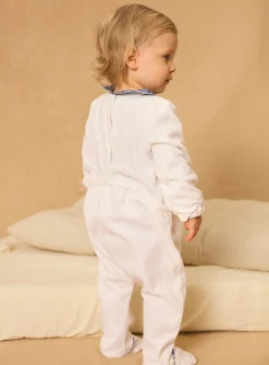 Sergent Major Pyjama & Grenouillère-Dors-bien en velours d&eacute;vor&eacute;