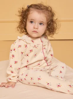 Sergent Major Pyjama & Grenouillère-Dors-bien en velours fleuri