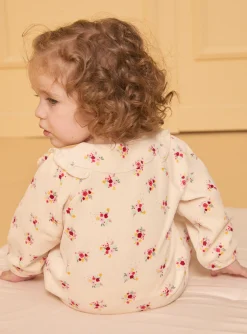 Sergent Major Pyjama & Grenouillère-Dors-bien en velours fleuri