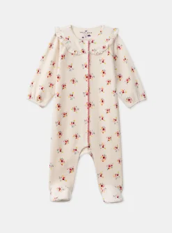 Sergent Major Pyjama & Grenouillère-Dors-bien en velours fleuri