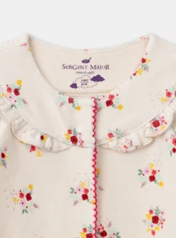 Sergent Major Pyjama & Grenouillère-Dors-bien en velours fleuri