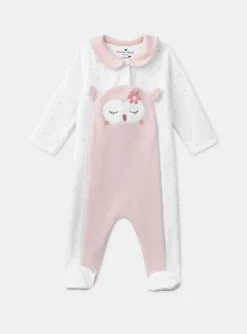 Sergent Major Pyjama & Grenouillère-Dors-bien en velours hibou