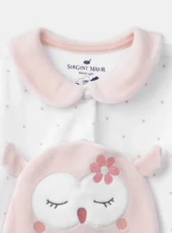 Sergent Major Pyjama & Grenouillère-Dors-bien en velours hibou