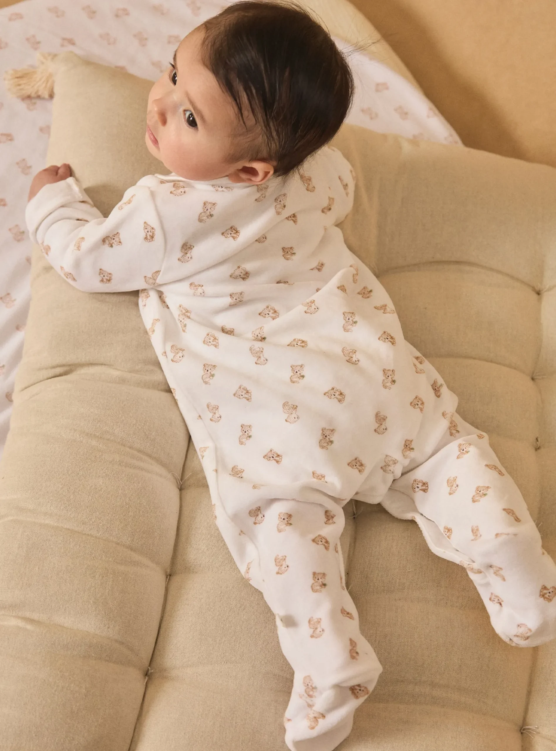 Sergent Major Pyjama & Grenouillère-Dors-bien en velours imprimé