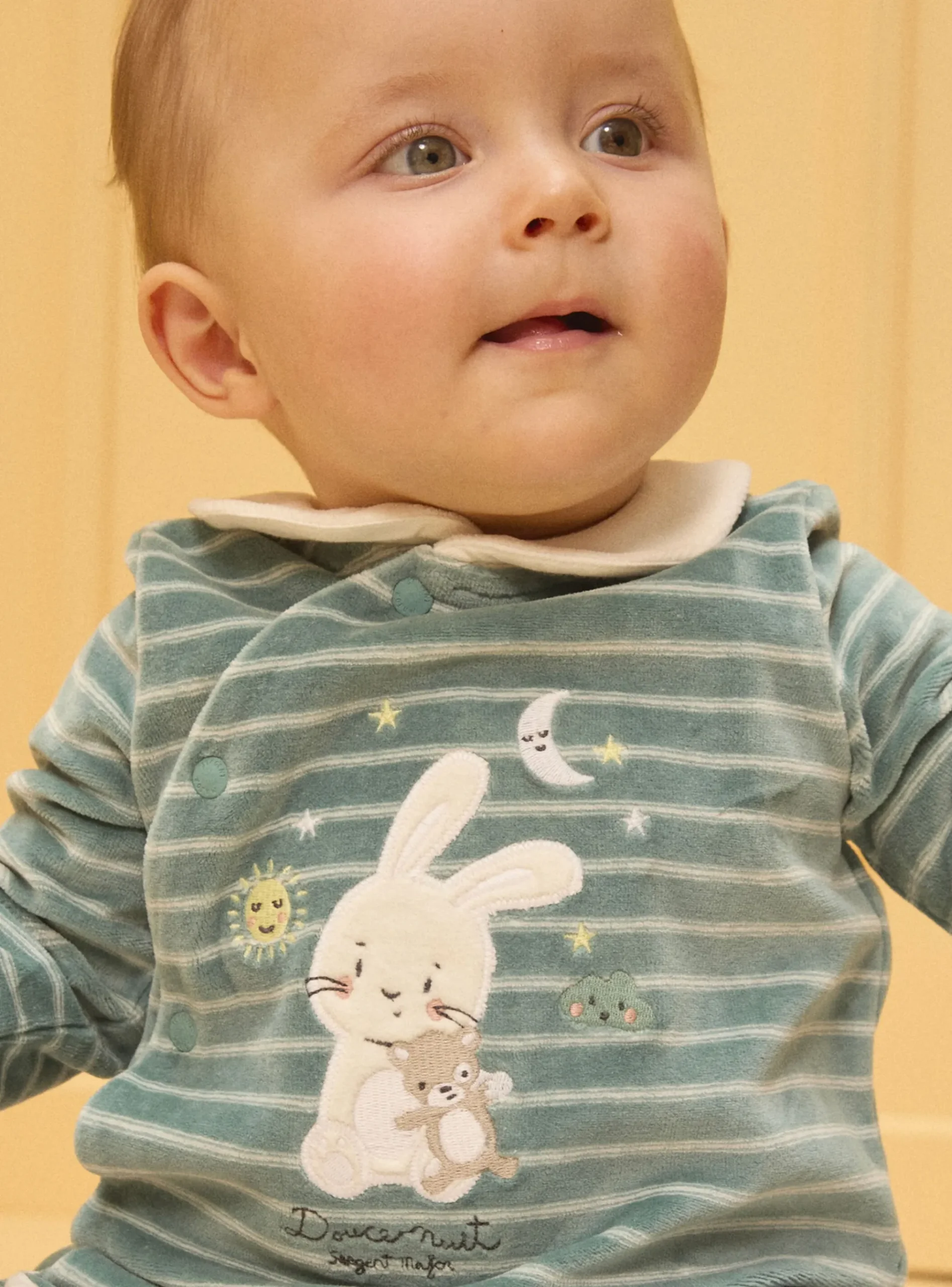 Sergent Major Pyjama & Grenouillère-Dors-bien en velours lapin
