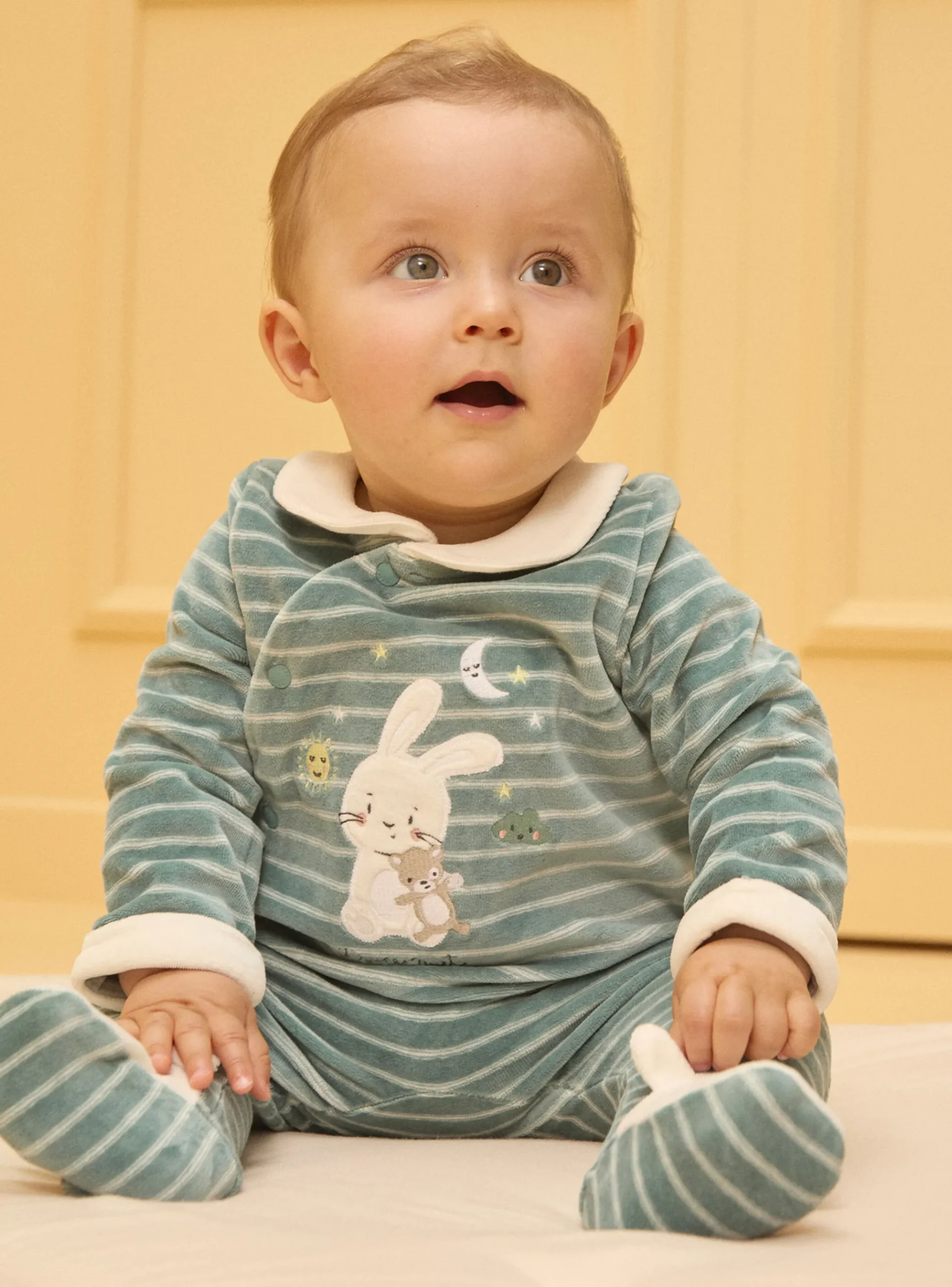 Sergent Major Pyjama & Grenouillère-Dors-bien en velours lapin
