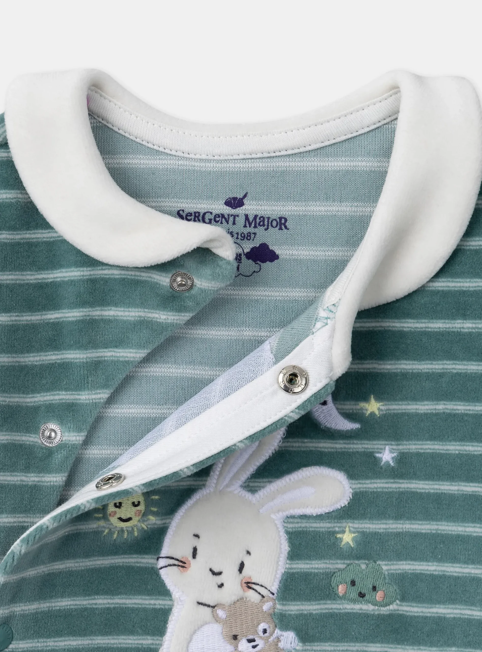 Sergent Major Pyjama & Grenouillère-Dors-bien en velours lapin