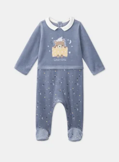 Sergent Major Pyjama & Grenouillère-Dors-bien en velours uni et imprimé