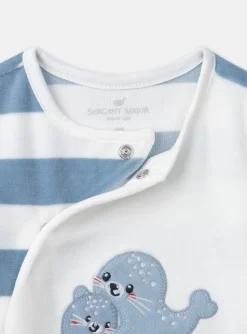 Sergent Major Pyjama & Grenouillère-Dors-bien en velours uni et rayé