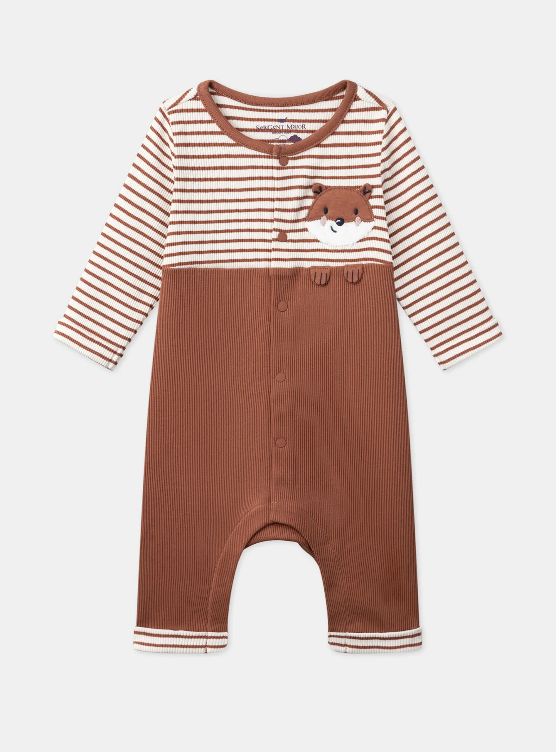 Sergent Major Pyjama & Grenouillère-Dors-bien renard à côtes