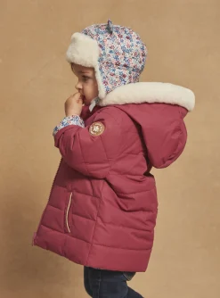 Sergent Major Manteau, Parka & Veste-Doudoune &agrave; capuche rose r&eacute;versible