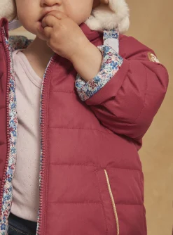 Sergent Major Manteau, Parka & Veste-Doudoune &agrave; capuche rose r&eacute;versible