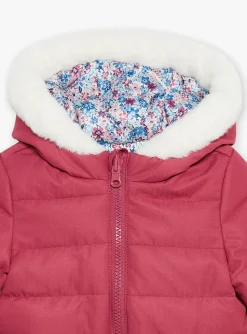 Sergent Major Manteau, Parka & Veste-Doudoune &agrave; capuche rose r&eacute;versible