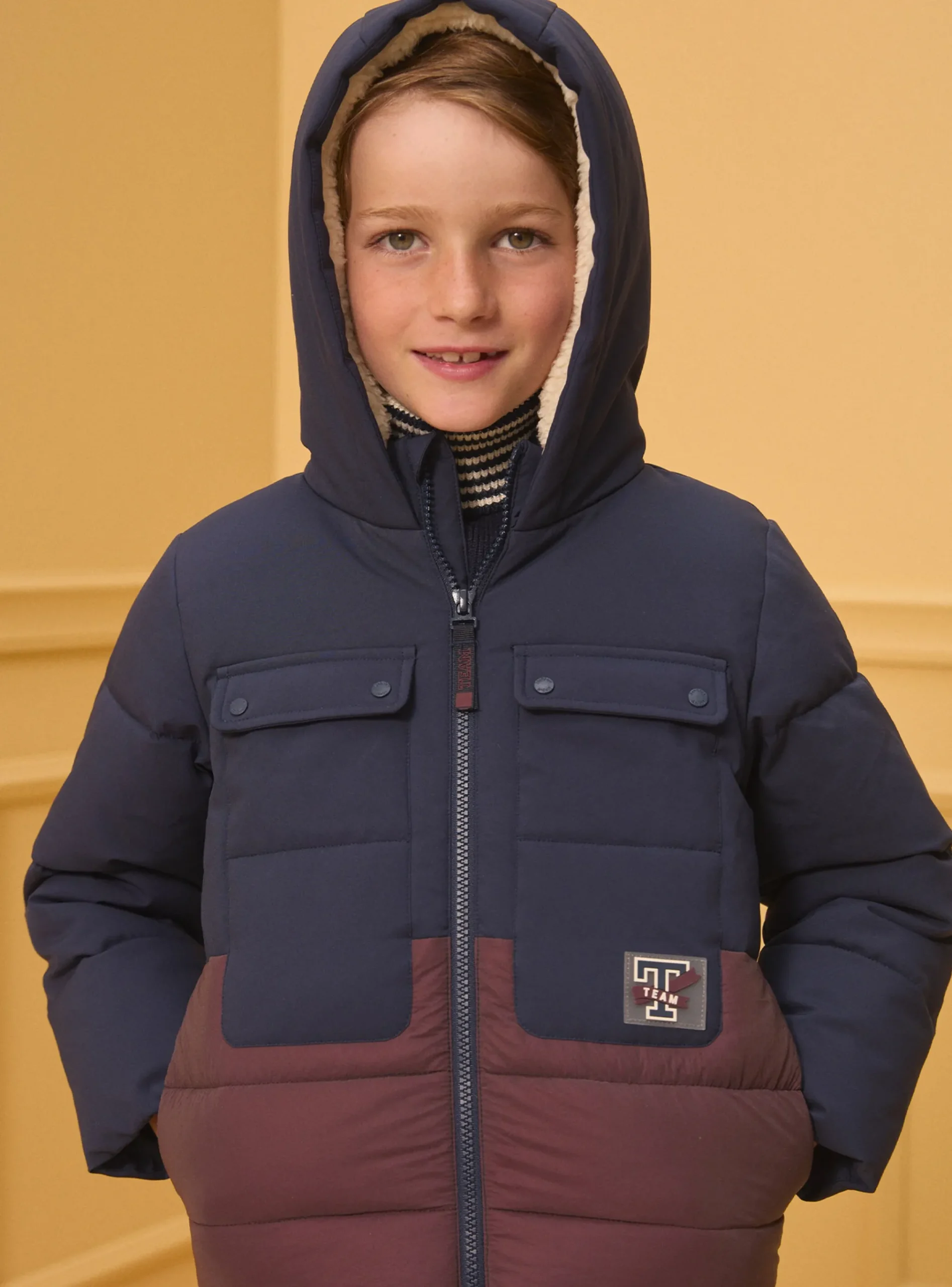 Sergent Major Manteau, Parka & Veste-Doudoune Bicolore Réfléchissante