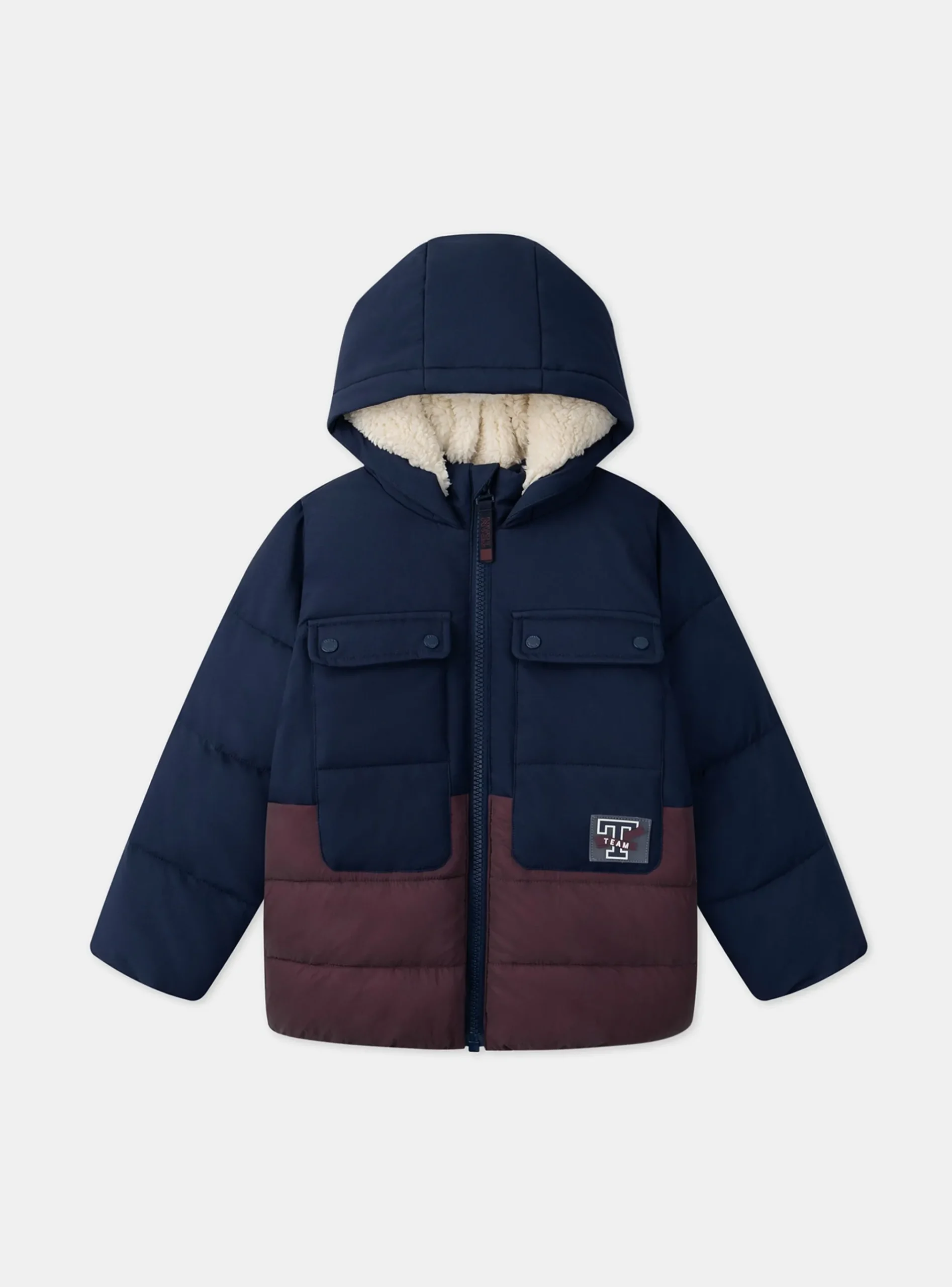 Sergent Major Manteau, Parka & Veste-Doudoune Bicolore Réfléchissante