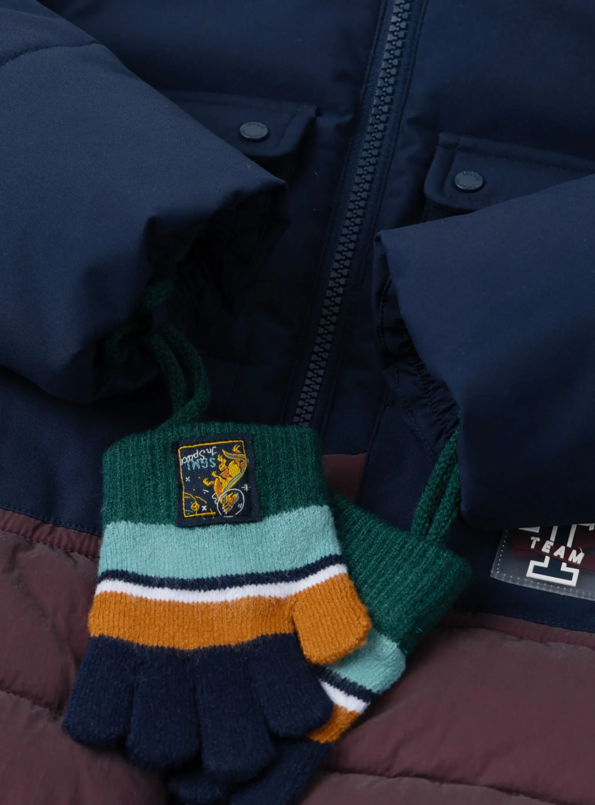 Sergent Major Manteau, Parka & Veste-Doudoune Bicolore Réfléchissante