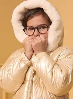 Sergent Major Manteau, Parka & Veste-Doudoune cir&eacute;e dor&eacute; &agrave; capuche