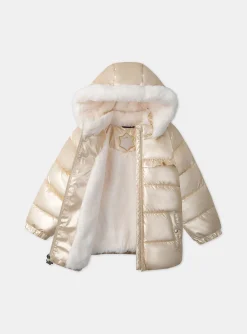 Sergent Major Manteau, Parka & Veste-Doudoune cir&eacute;e dor&eacute; &agrave; capuche
