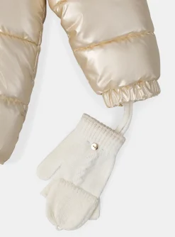 Sergent Major Manteau, Parka & Veste-Doudoune cir&eacute;e dor&eacute; &agrave; capuche