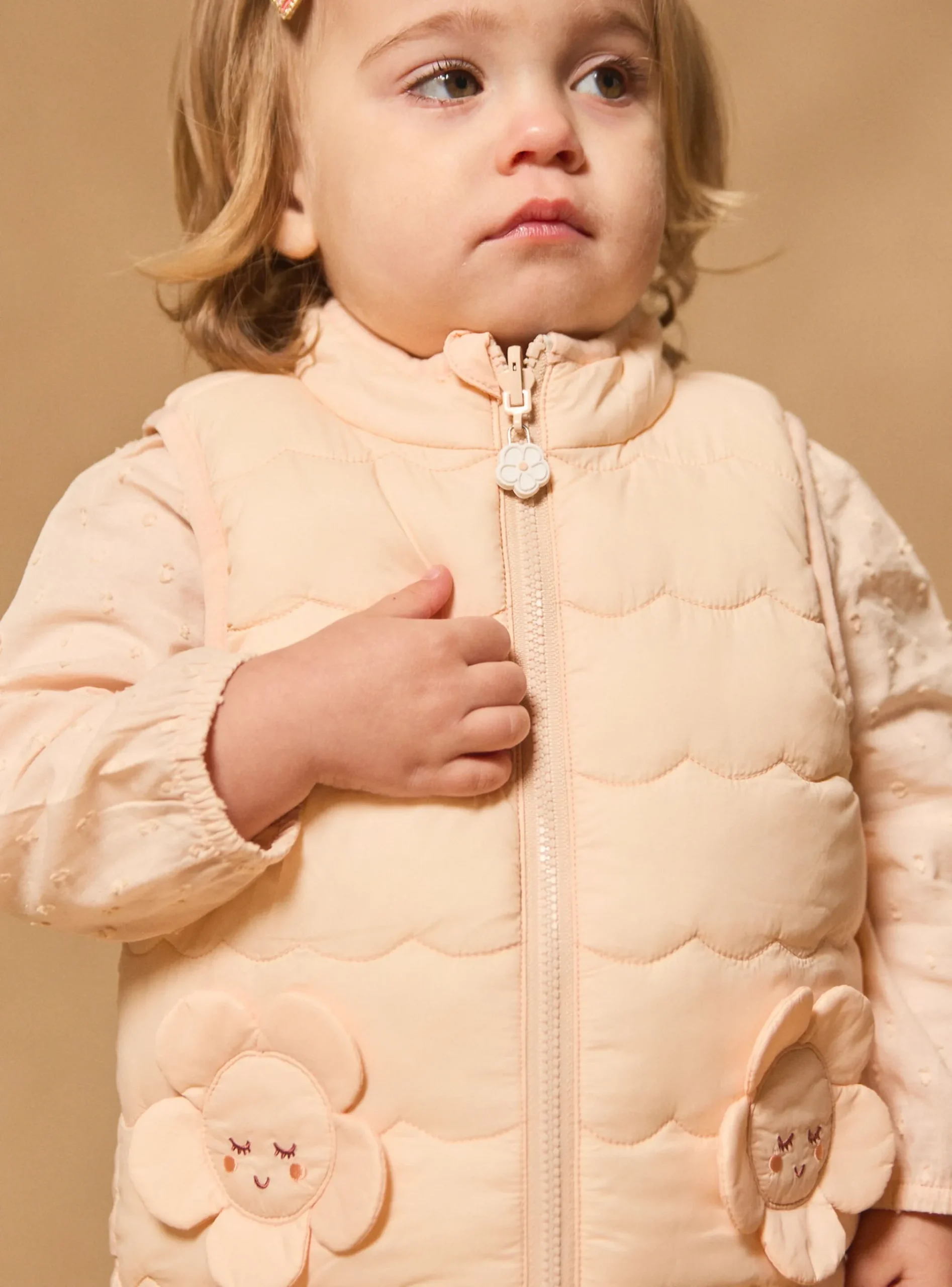 Sergent Major Manteau, Parka & Veste-Doudoune fleuri sans manches réversible