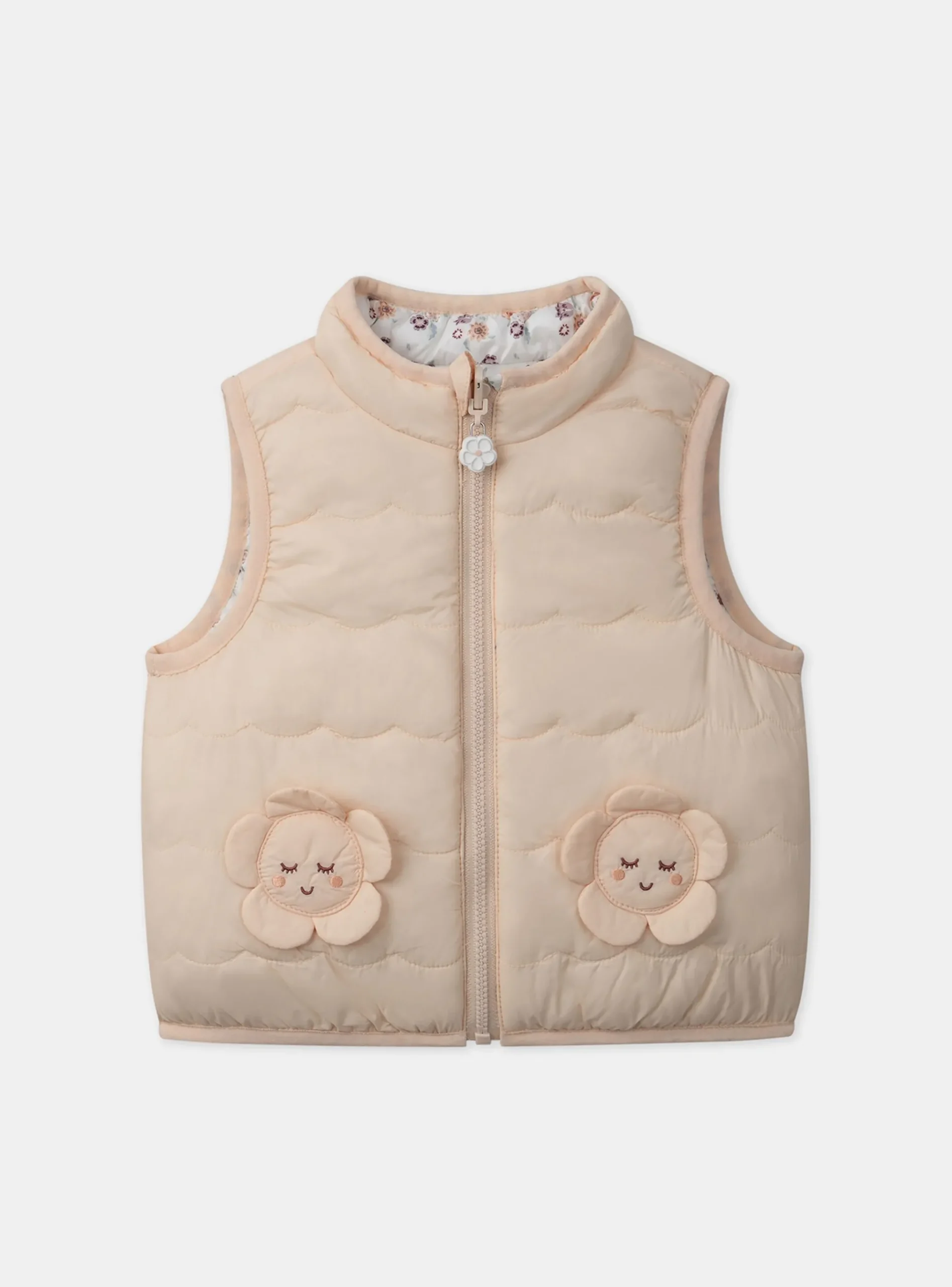 Sergent Major Manteau, Parka & Veste-Doudoune fleuri sans manches réversible