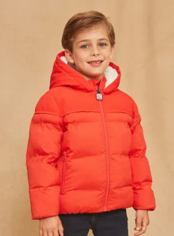 Sergent Major Manteau, Parka & Veste-Doudoune rouge à capuche