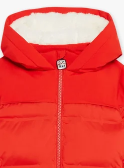 Sergent Major Manteau, Parka & Veste-Doudoune rouge &agrave; capuche