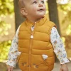 Sergent Major Manteau, Parka & Veste-Doudoune sans manche ambre jaune r&eacute;versible
