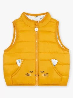 Sergent Major Manteau, Parka & Veste-Doudoune sans manche ambre jaune r&eacute;versible