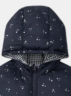Sergent Major Manteau, Parka & Veste-Doudoune vichy réversible à capuche