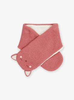 Sergent Major Bonnet, Echarpe & Gant-Echarpe rose en tricot