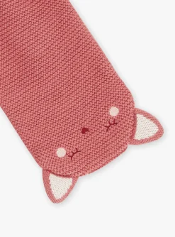 Sergent Major Bonnet, Echarpe & Gant-Echarpe rose en tricot