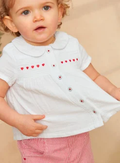 Sergent Major Ensemble, Combinaison & Salopette-Ensemble blouse et short ray&eacute;