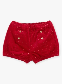 Sergent Major Ensemble, Combinaison & Salopette-Ensemble blouse et short en velours dor&eacute; et rouge
