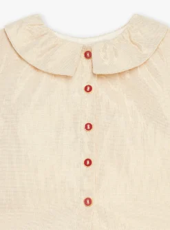Sergent Major Ensemble, Combinaison & Salopette-Ensemble blouse et short en velours dor&eacute; et rouge
