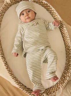 Sergent Major Tenues & Ensembles-Ensemble de naissance en c&ocirc;tes plates haut + pantalon + bonnet