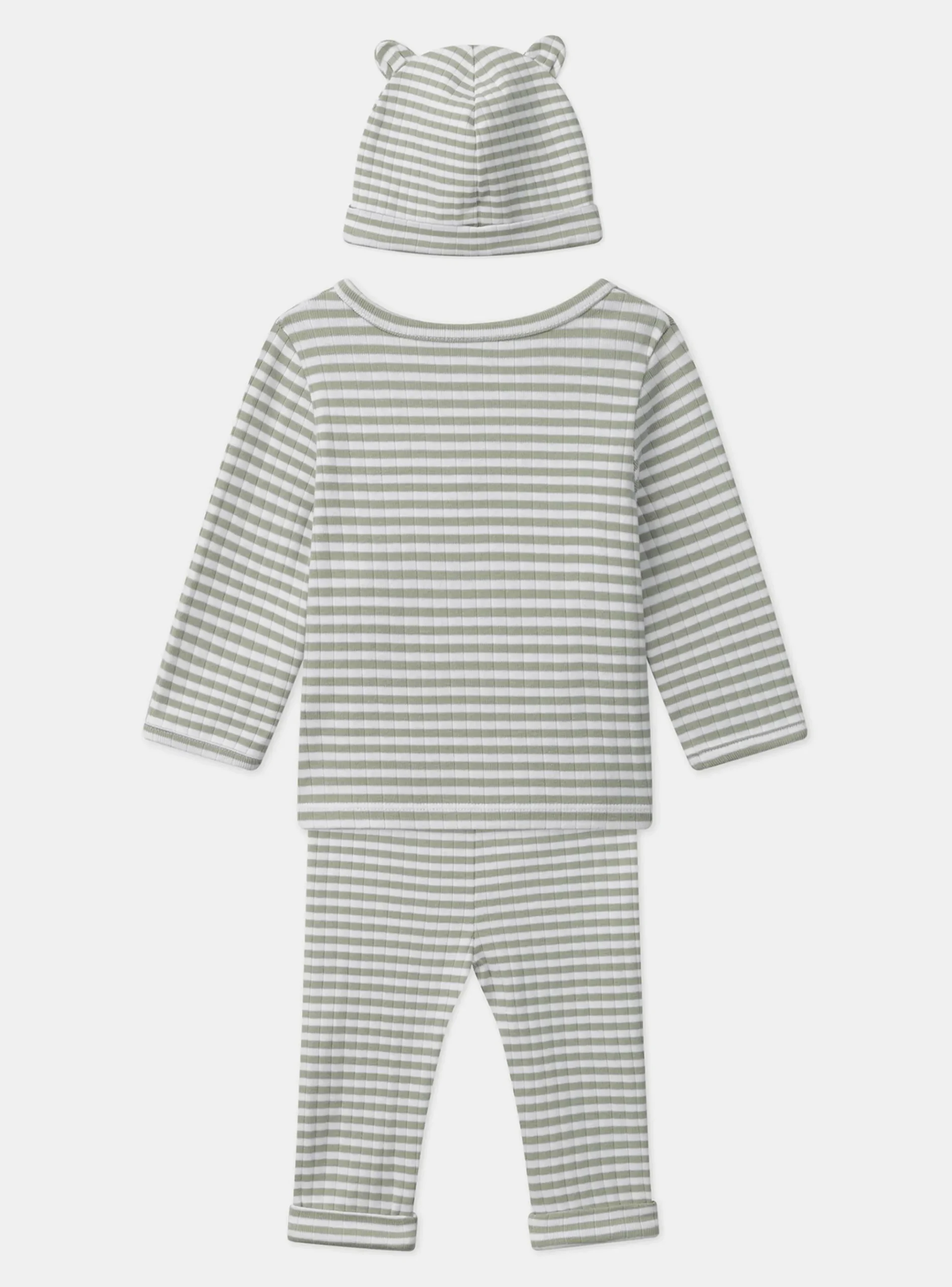 Sergent Major Tenues & Ensembles-Ensemble de naissance en côtes plates haut + pantalon + bonnet