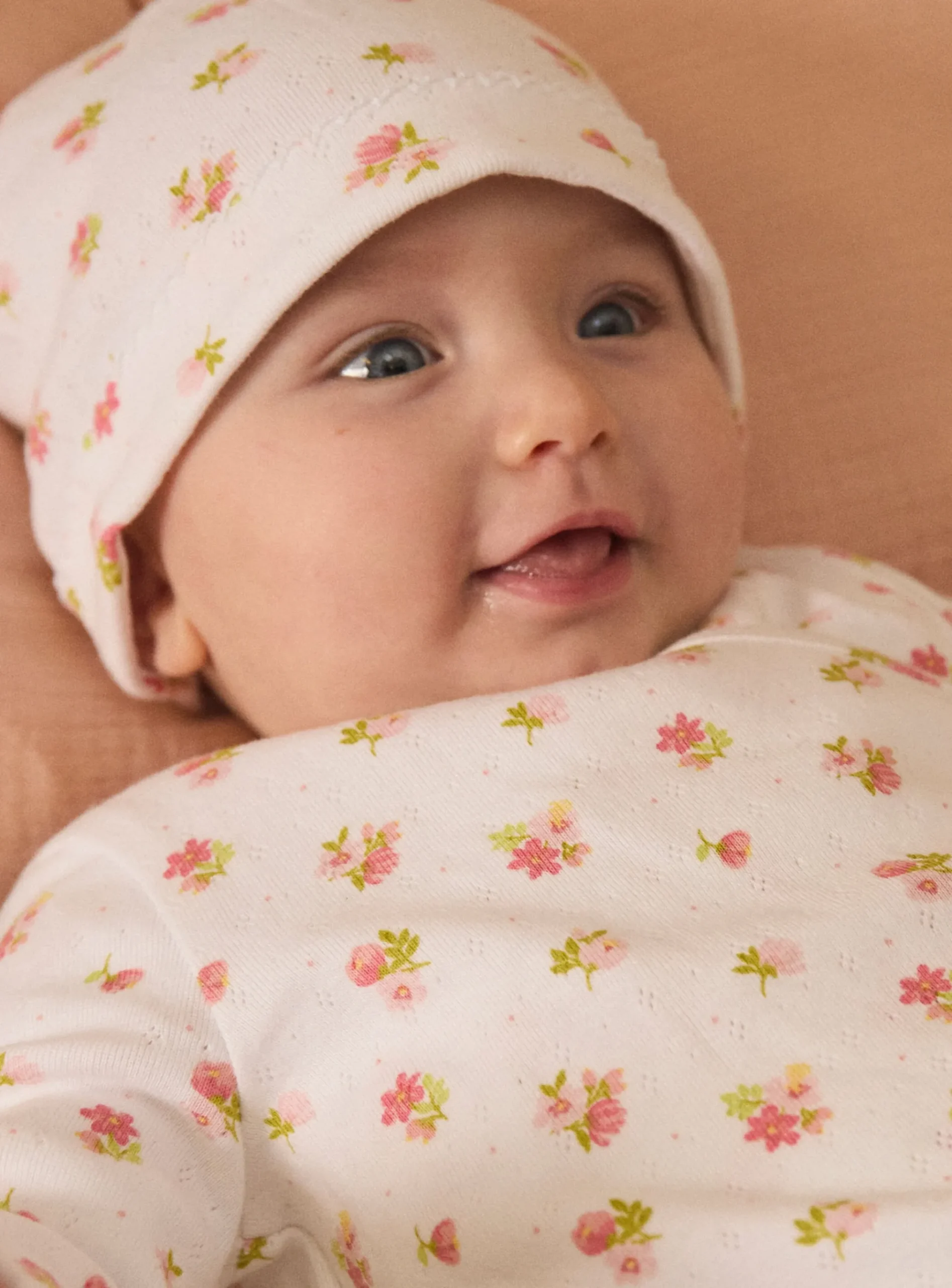 Sergent Major Tenues & Ensembles-Ensemble de naissance en maille ajourée haut + pantalon + bonnet