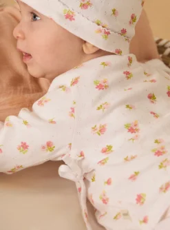 Sergent Major Tenues & Ensembles-Ensemble de naissance en maille ajourée haut + pantalon + bonnet