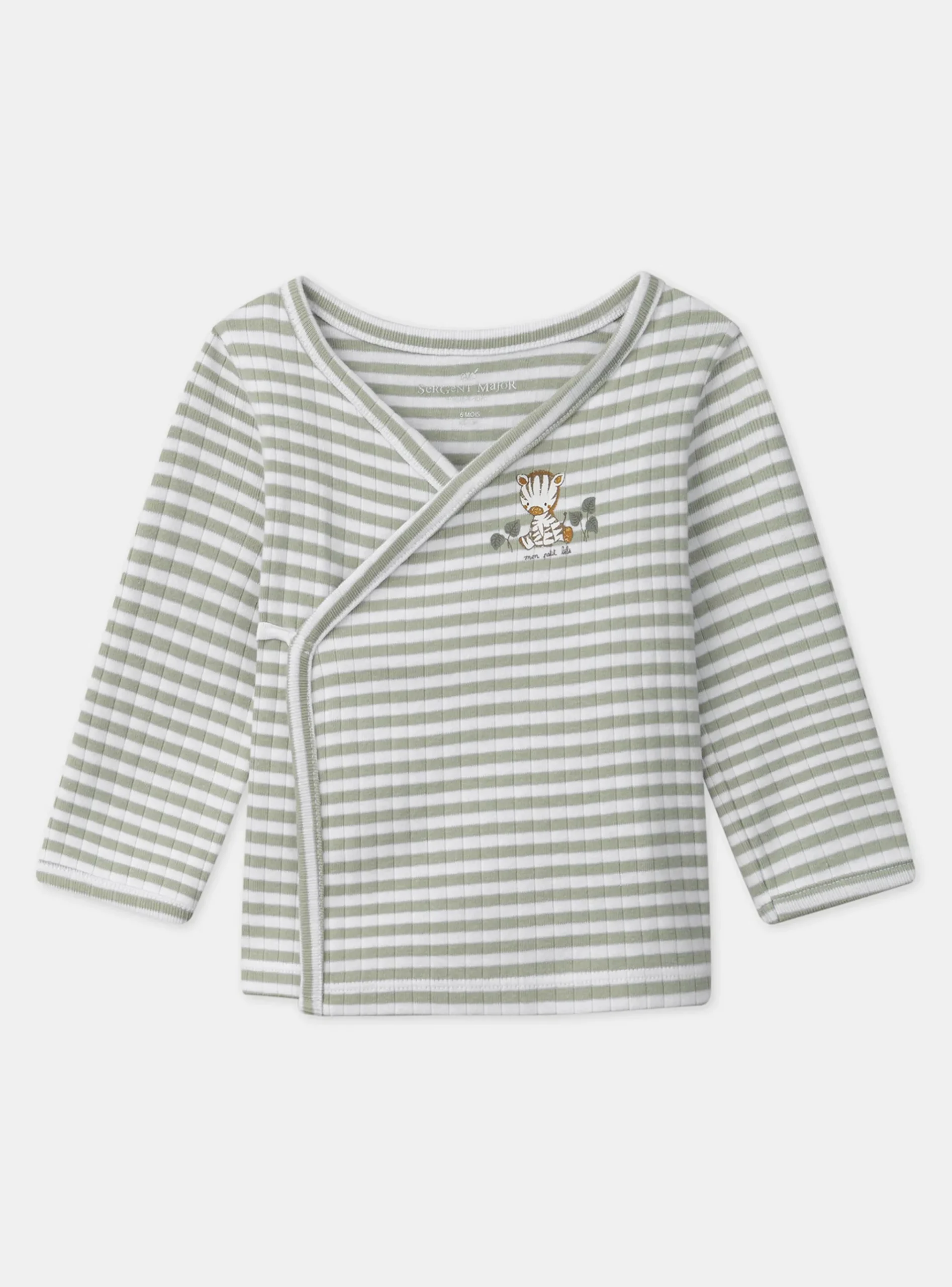 Sergent Major Tenues & Ensembles-Ensemble de naissance en côtes plates haut + pantalon + bonnet