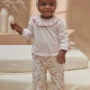 Sergent Major Pyjama & Grenouillère-Ensemble dors-bien et bonnet rose &agrave; imprim&eacute; fleuri