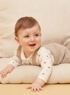 Sergent Major Tenues & Ensembles-Ensemble pantalon, body et chaussettes beige et blanc