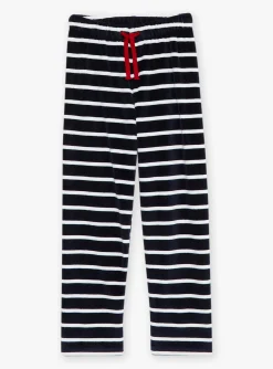 Sergent Major Pyjama-Ensemble pyjama de No&euml;l rouge et bleu marine en velours