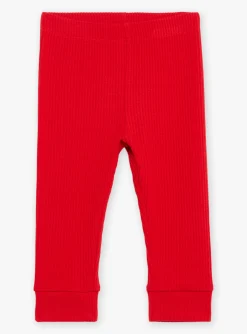 Sergent Major Ensemble, Combinaison & Salopette-Ensemble sweat, bonnet et legging rouge en fourrure synth&eacute;tique