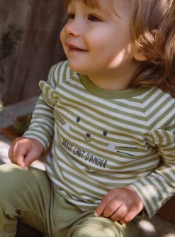 Sergent Major Ensemble, Combinaison & Salopette-Ensemble t-shirt, legging et bandana &eacute;cru et vert argile