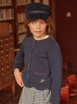 Sergent Major Pull, Gilet & Cardigan-Gilet à broderies fleurs