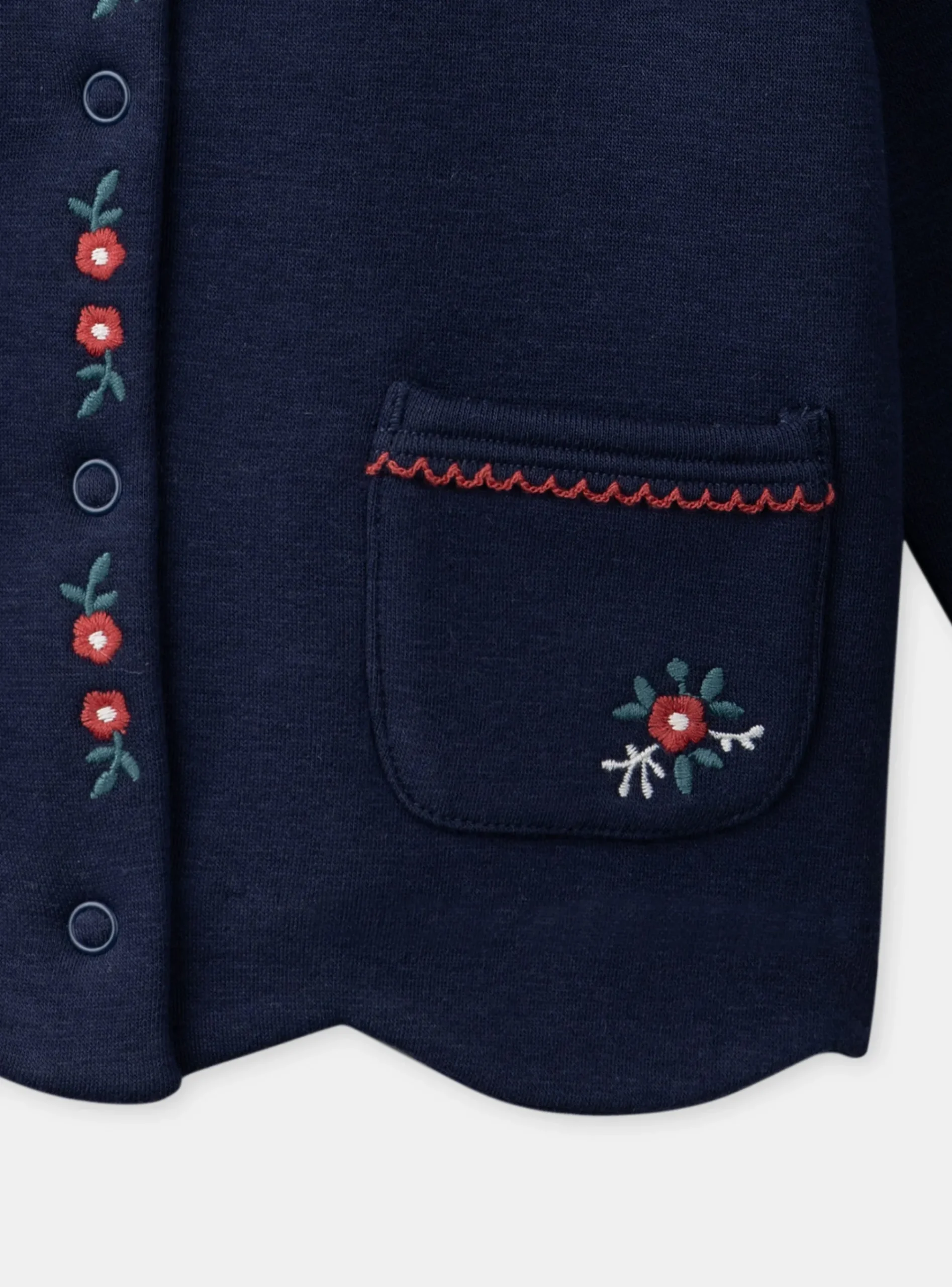 Sergent Major Pull, Gilet & Cardigan-Gilet à broderies fleurs