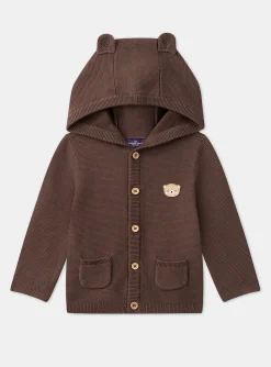 Sergent Major Pull, Gilet & Cardigan-Gilet &agrave; capuche avec oreilles ourson