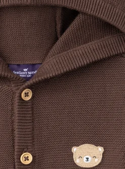 Sergent Major Pull, Gilet & Cardigan-Gilet &agrave; capuche avec oreilles ourson